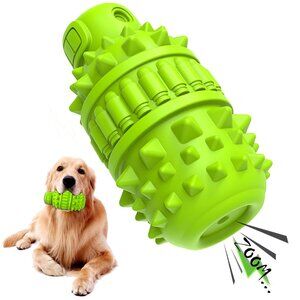 Large Natural Rubber Dog Chew Toy for Aggressive Chewers, Squeaky & Durable